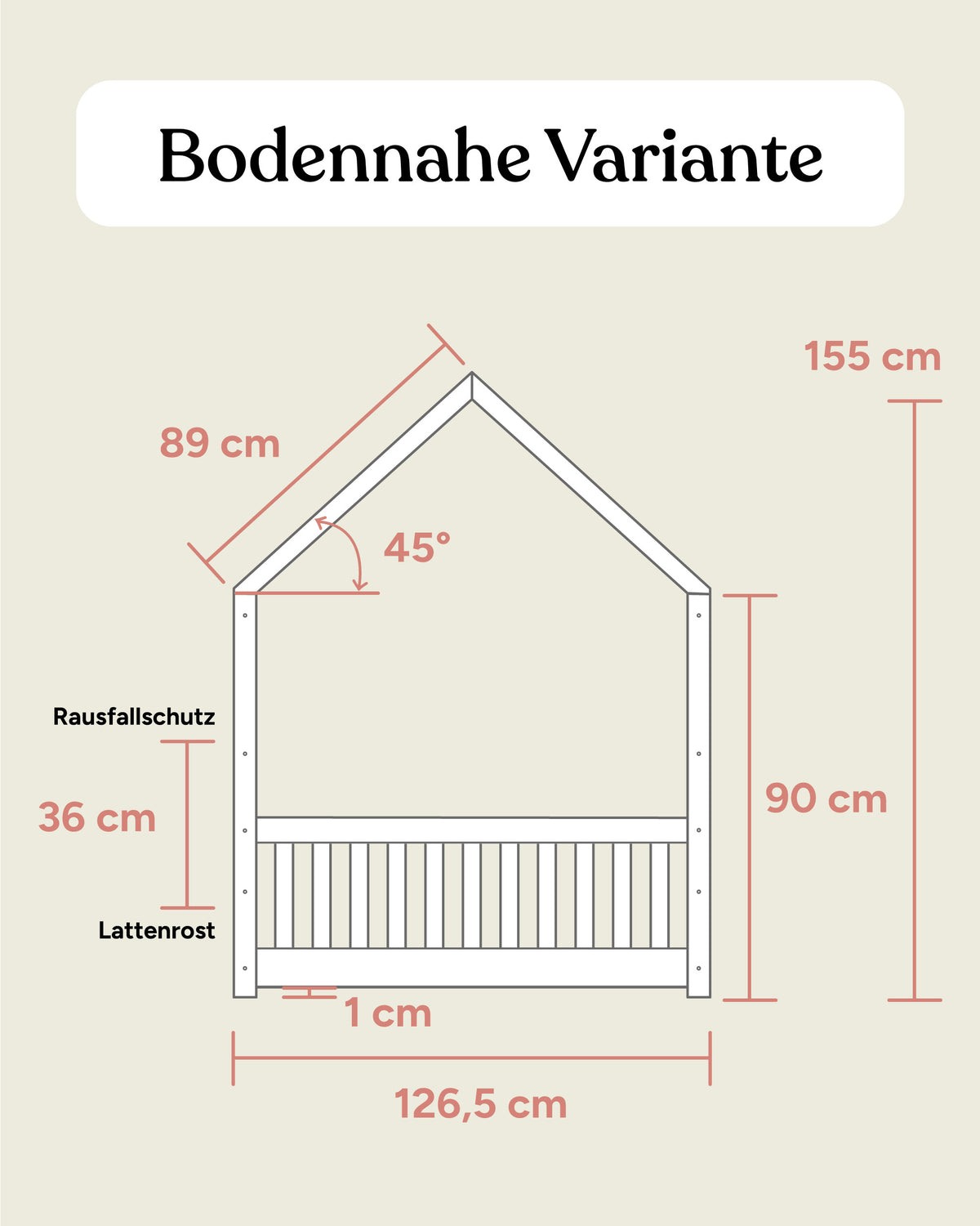 Hausbett Buche Weiß