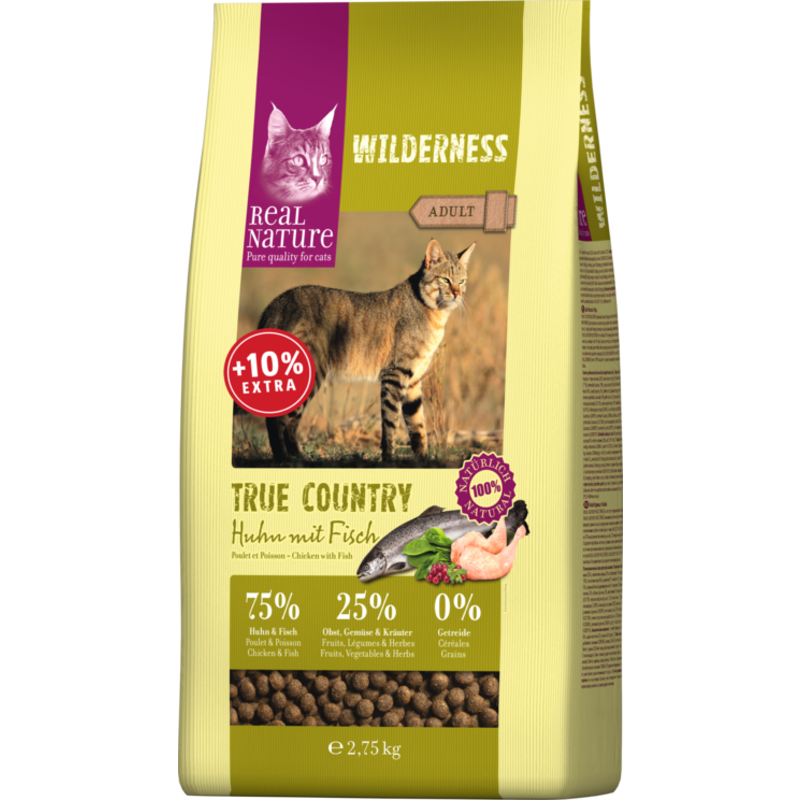 REAL NATURE Trockenfutter REAL NATURE WILDERNESS True Country Adult Huhn mit Fisch 2,75 kg