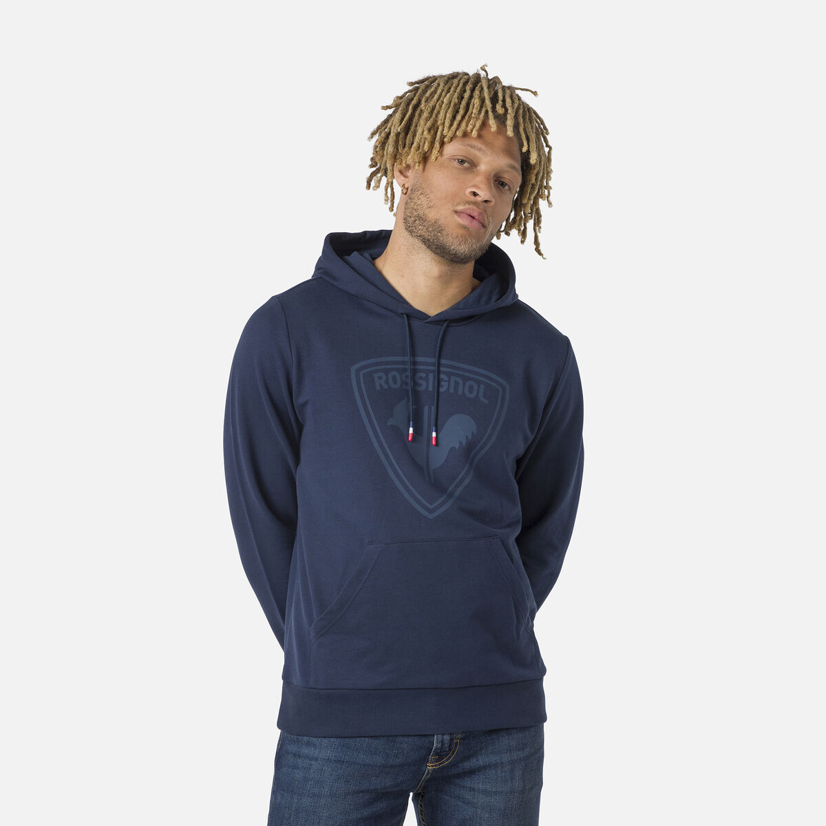Herrensweatshirt mit Kapuze und Logo