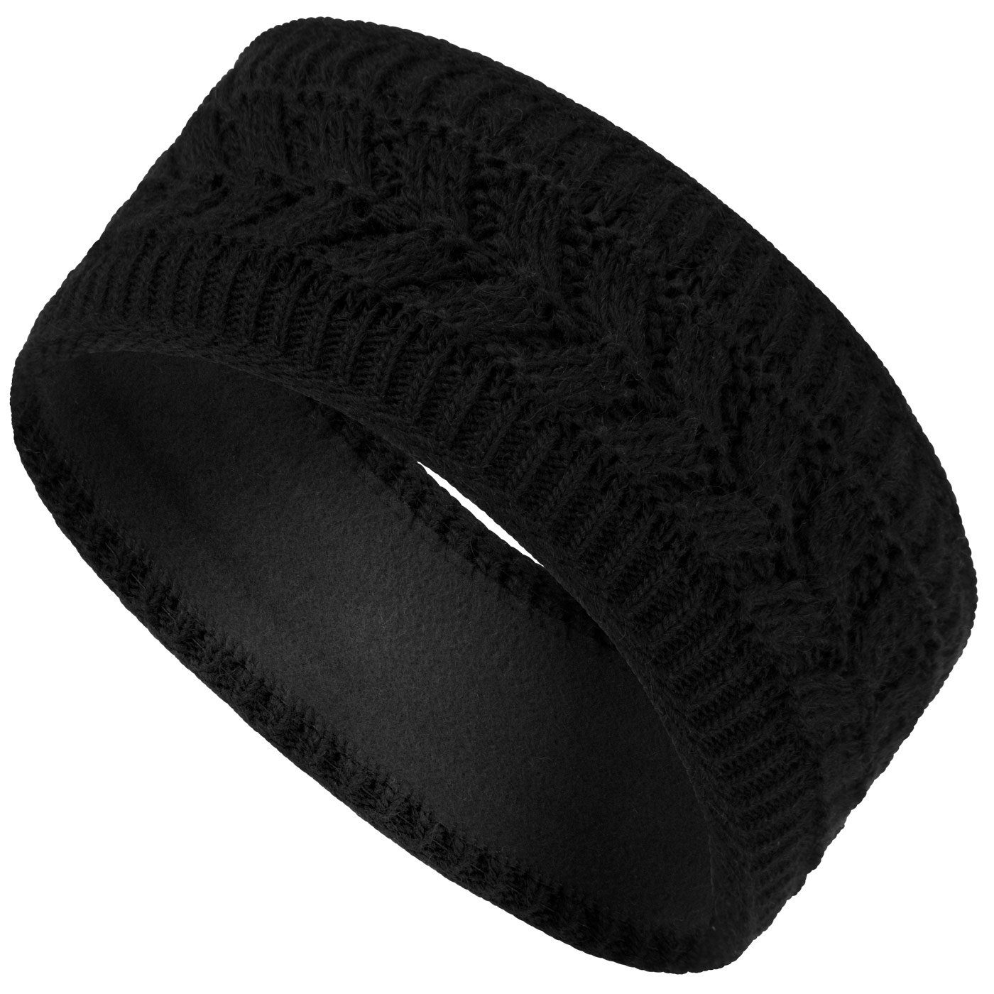 compagno Stirnband (1-St) Stirnband gefüttert Damen Strickband Winterstirnband Ohrenschützer Band Kopfband Winter
