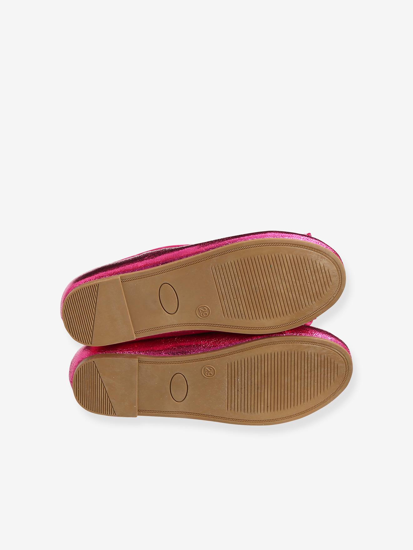 Vertbaudet Mädchen Ballerinas mit Glanzeffekt - silber