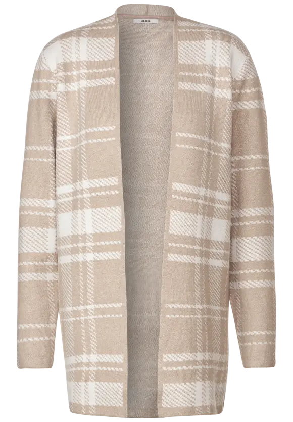 CECIL Karierter Longcardigan