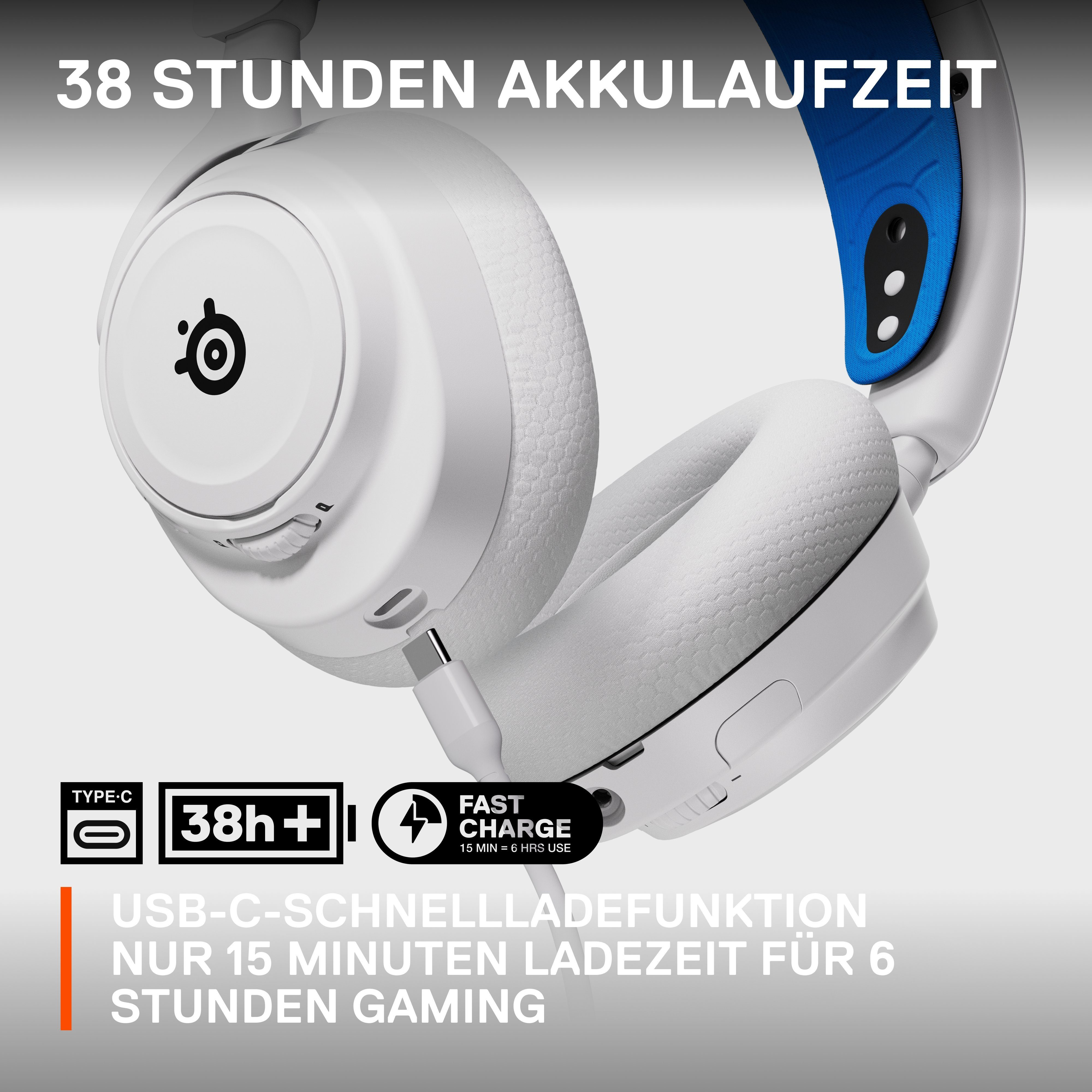 SteelSeries Arctis Nova 7P White Gaming-Headset (Noise-Cancelling)