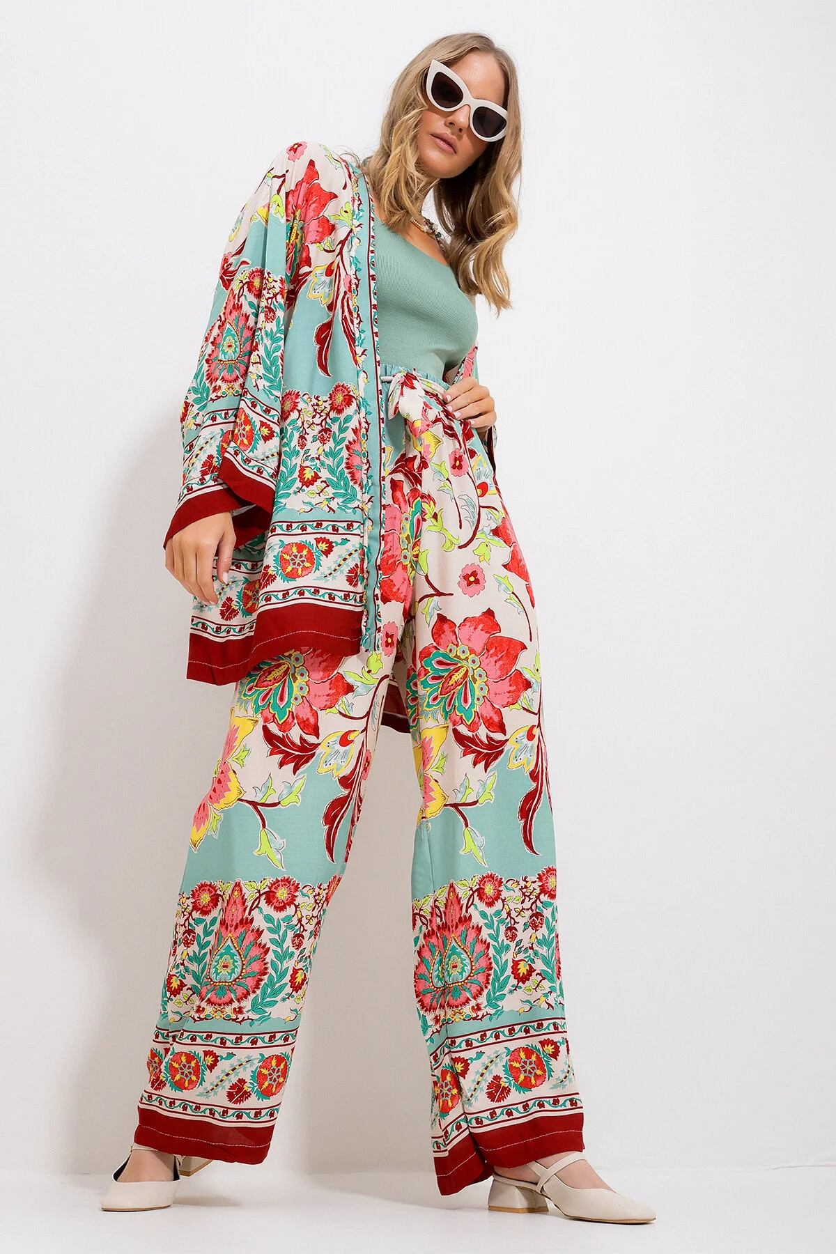 Trend Alaçatı Stili  Zweiteiler - Grün - Regular Fit