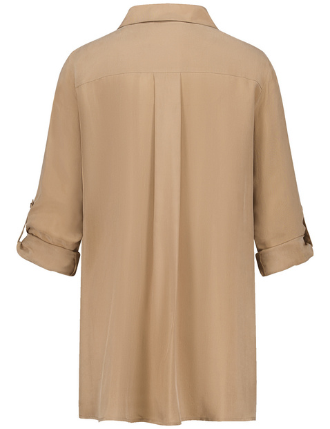 Longbluse aus Cupro
