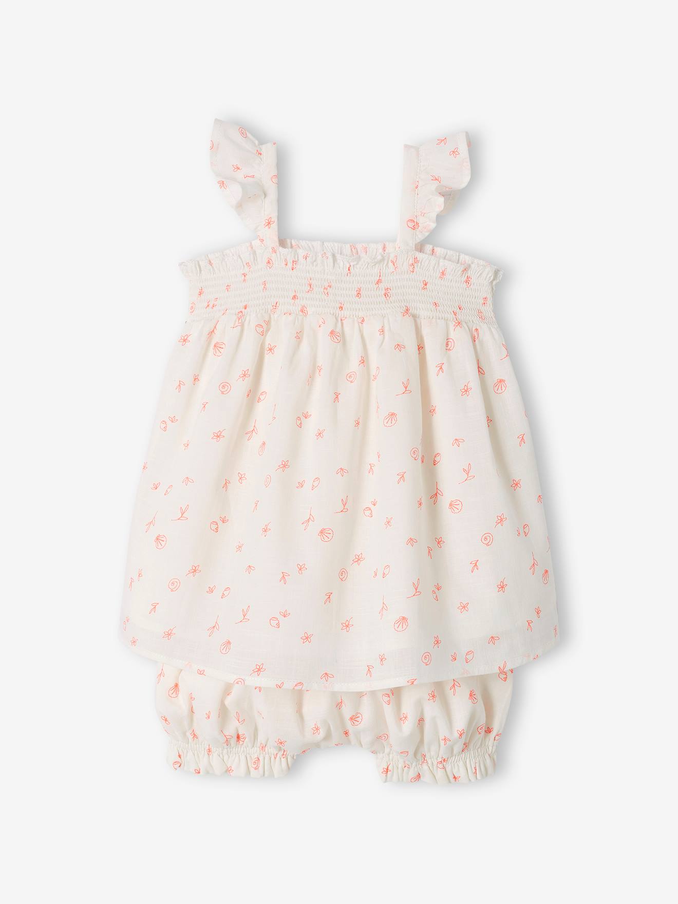 Ensemble bébé robe et bloomer écru