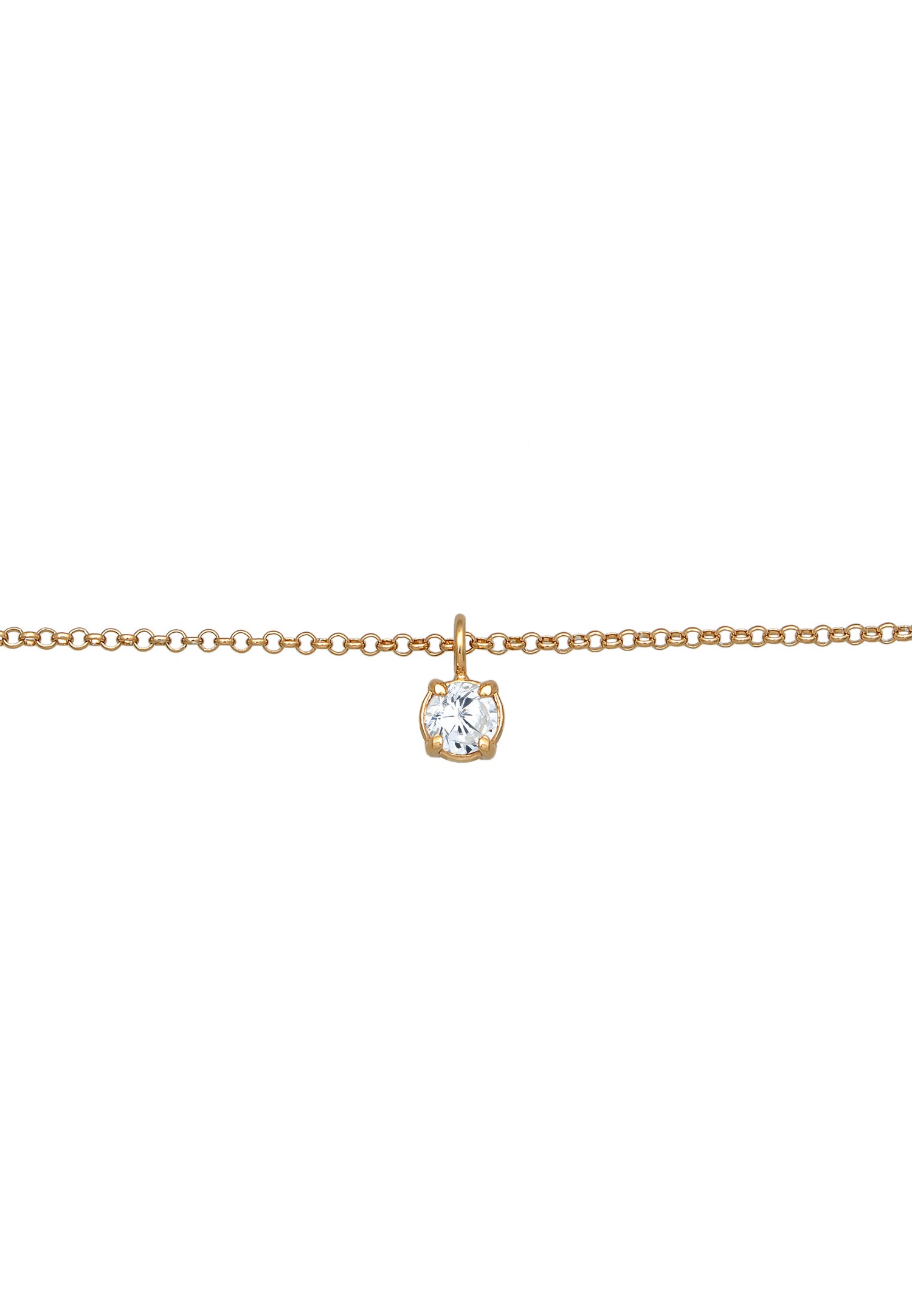 Женски привезак Elli Choker Solitaire са цирконијем, основни, од стерлинг сребра 925