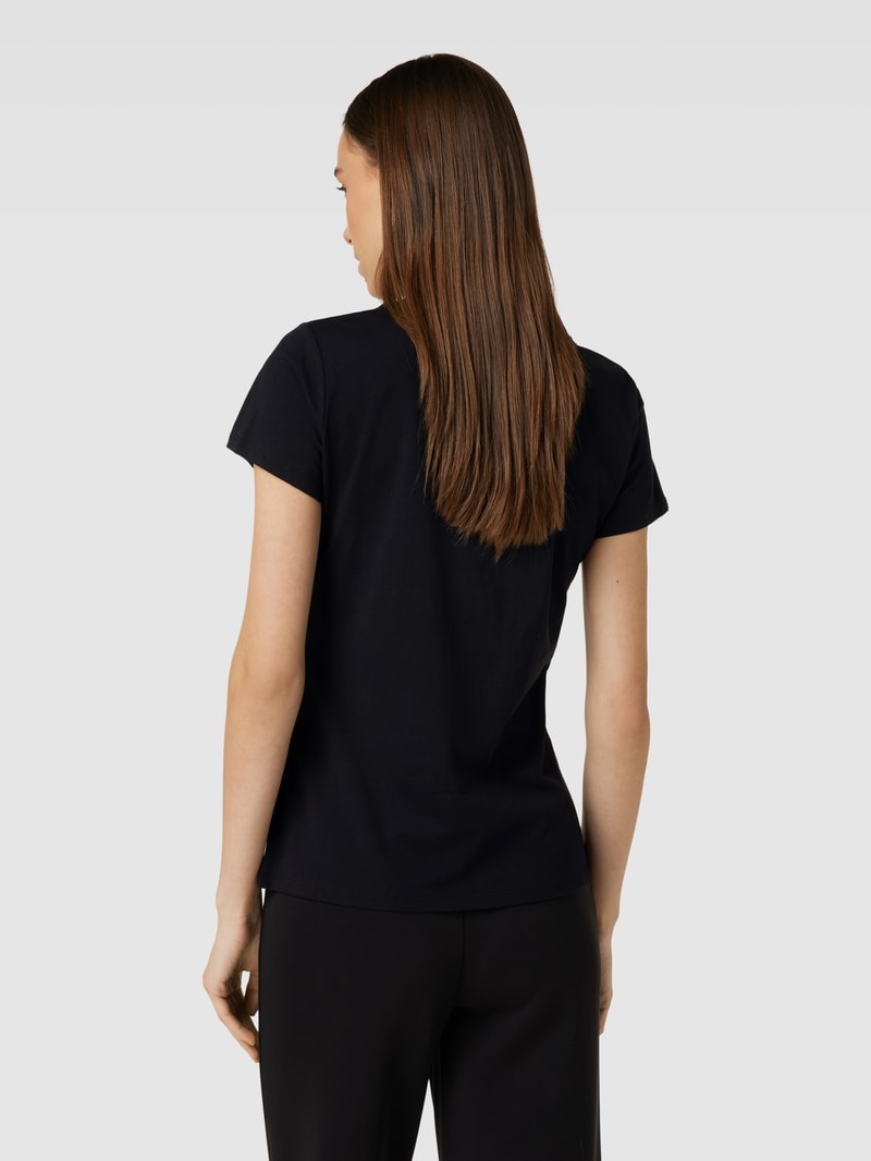 T-Shirt mit Ziersteinbesatz in black
