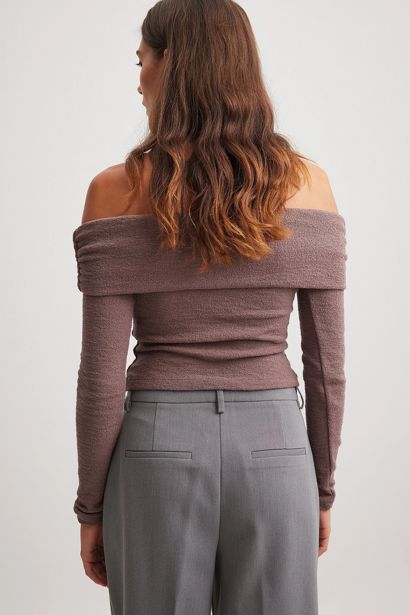 Schulterfreies Jersey-Top