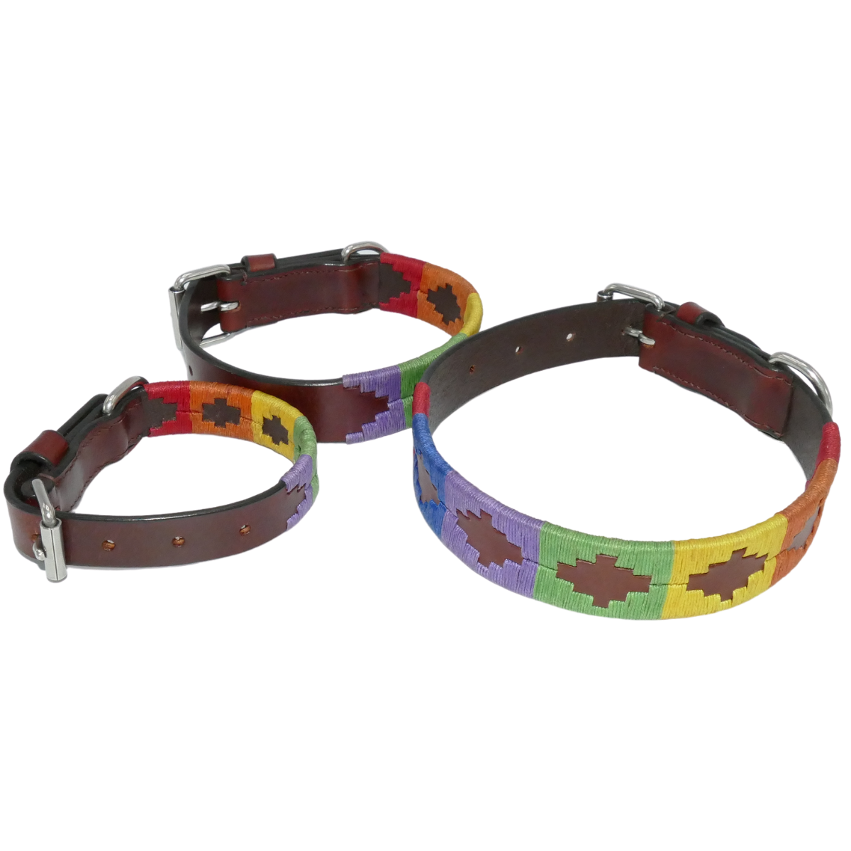 Kipita Hundehalsbänder Kipita Polo Halsband Rainbow M