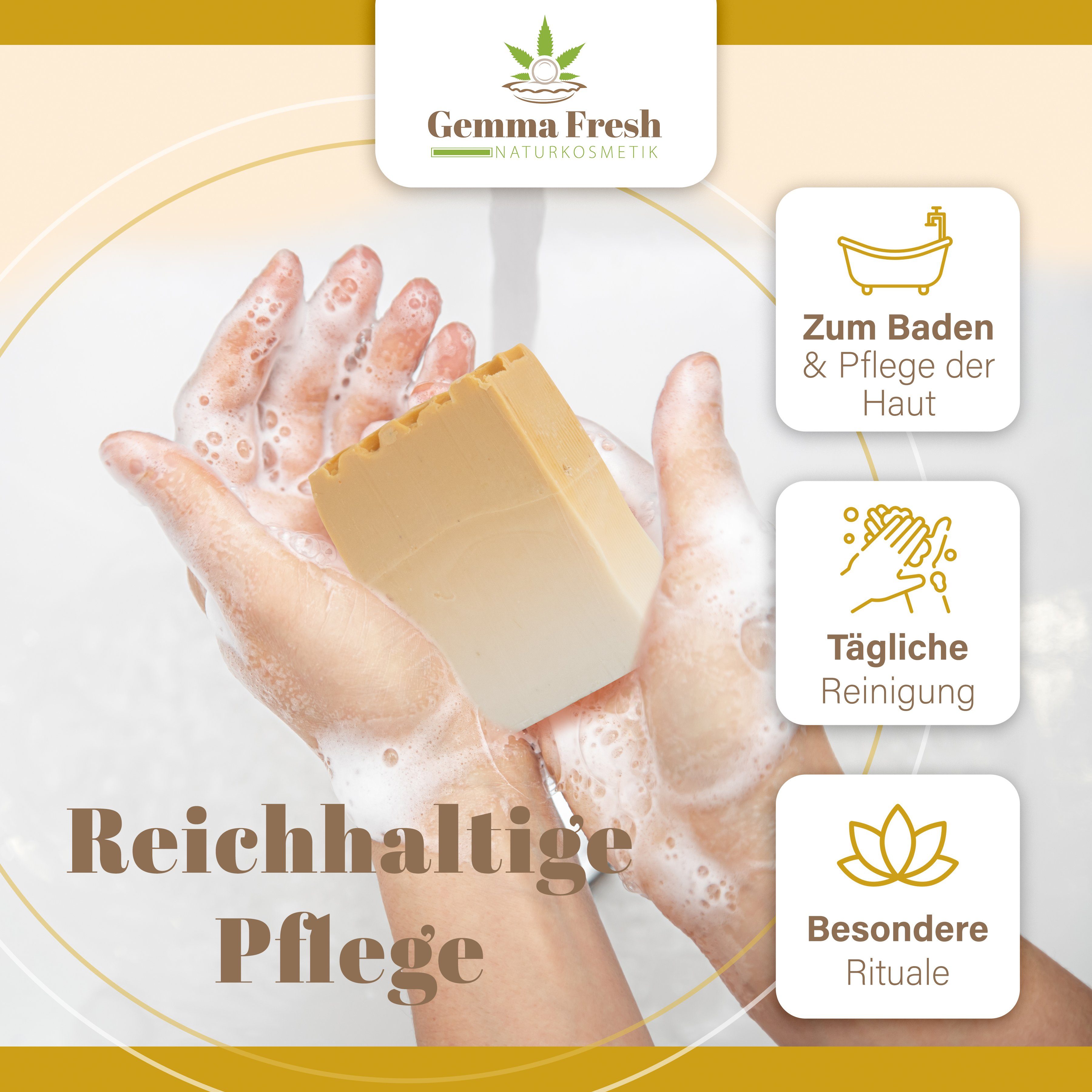 Gemma Fresh Gesichtspflege-Set Badeset Box, 4-tlg., Naturkosmetik
