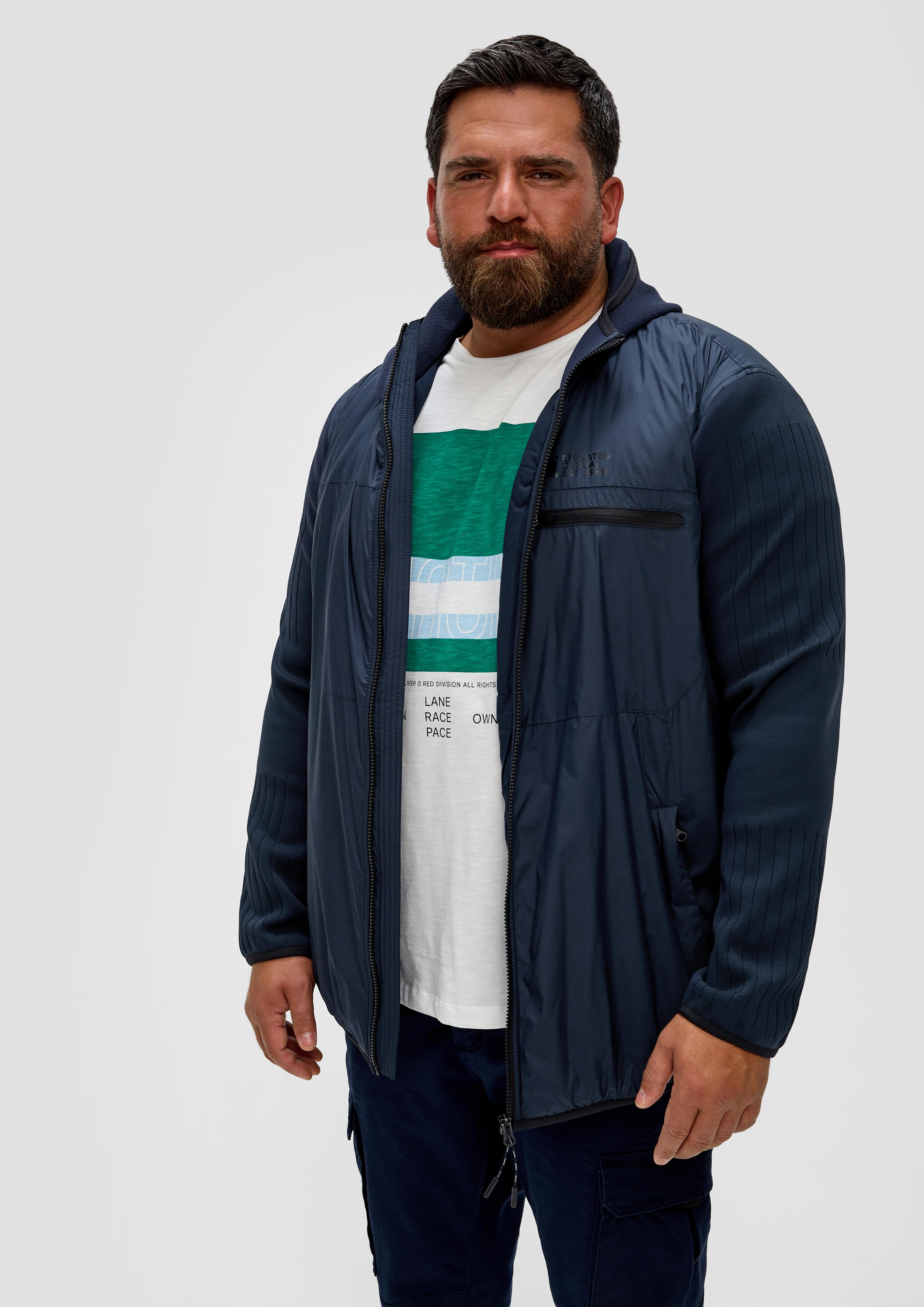 Kapuzenjacke im Fabricmix  2146745-5978