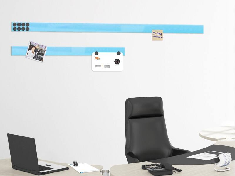 master of boards Magnetleiste 100 (B) x 0,2 (T) x 5 (H) cm Blau 4 Stück