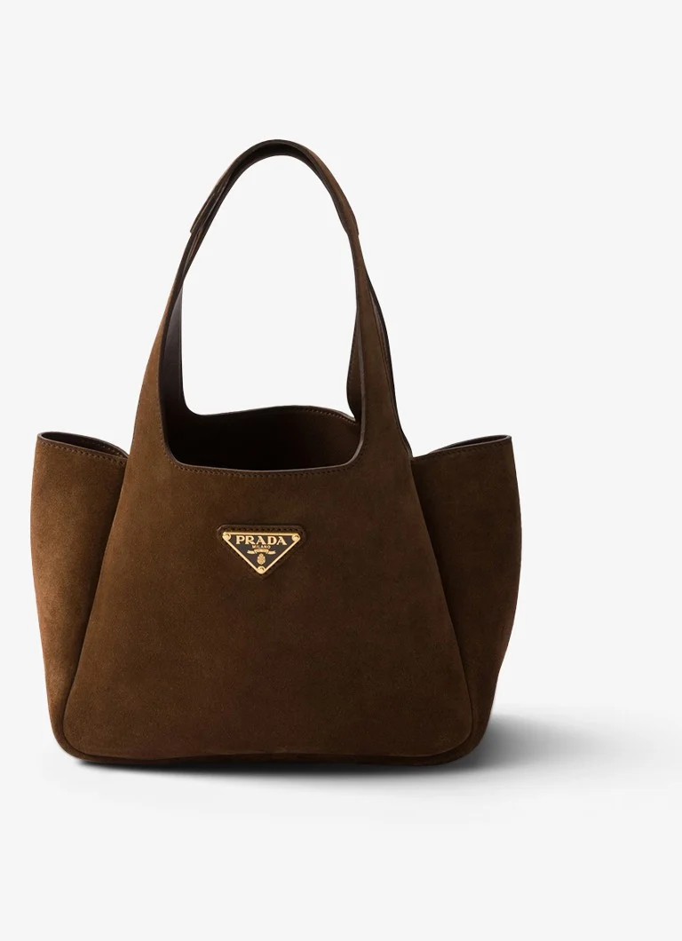 Prada suede mini shopper