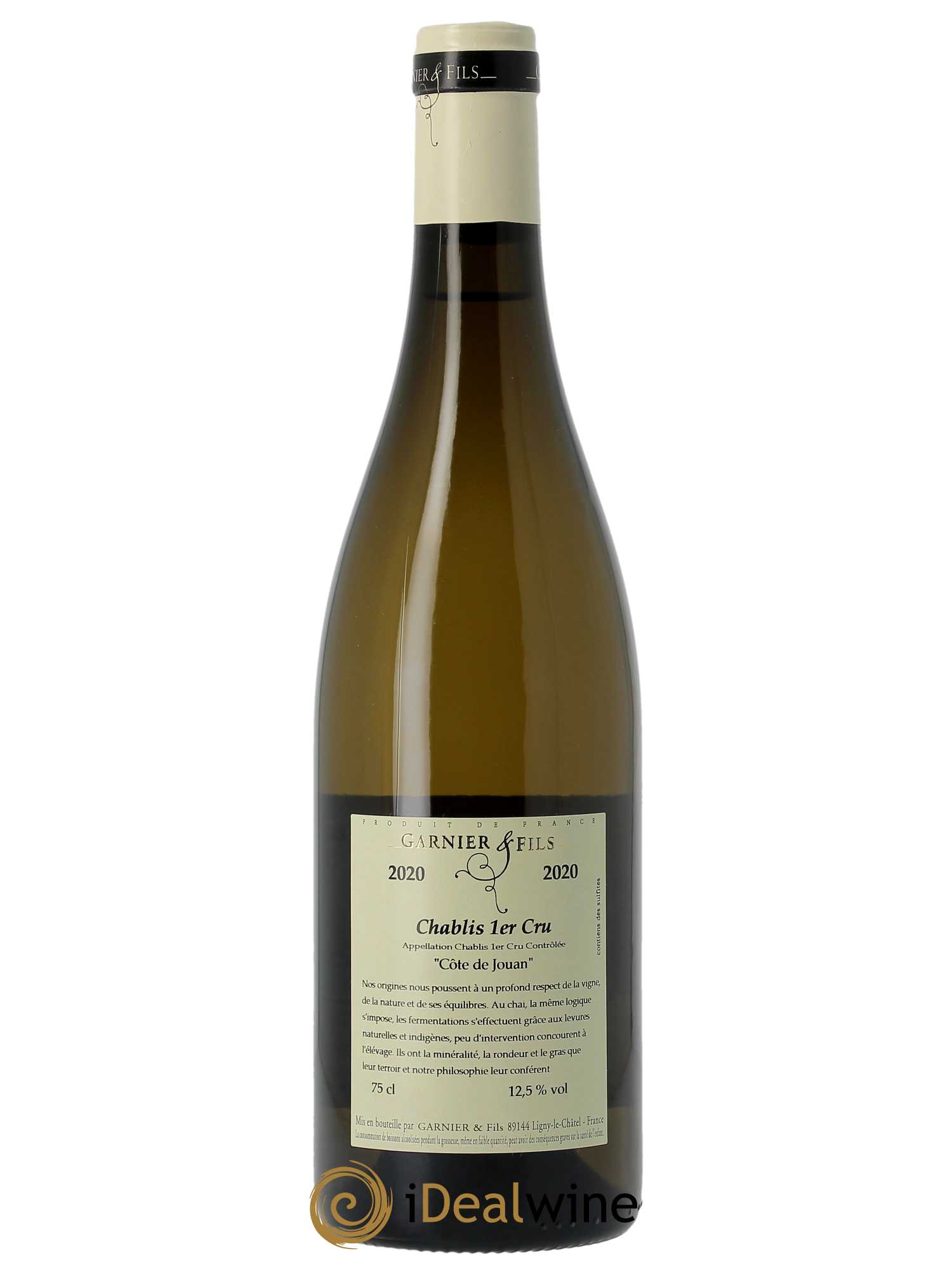 Chablis 1er Cru Côte de Jouan Garnier & Fils  2020 - Lot de 1 Bouteille