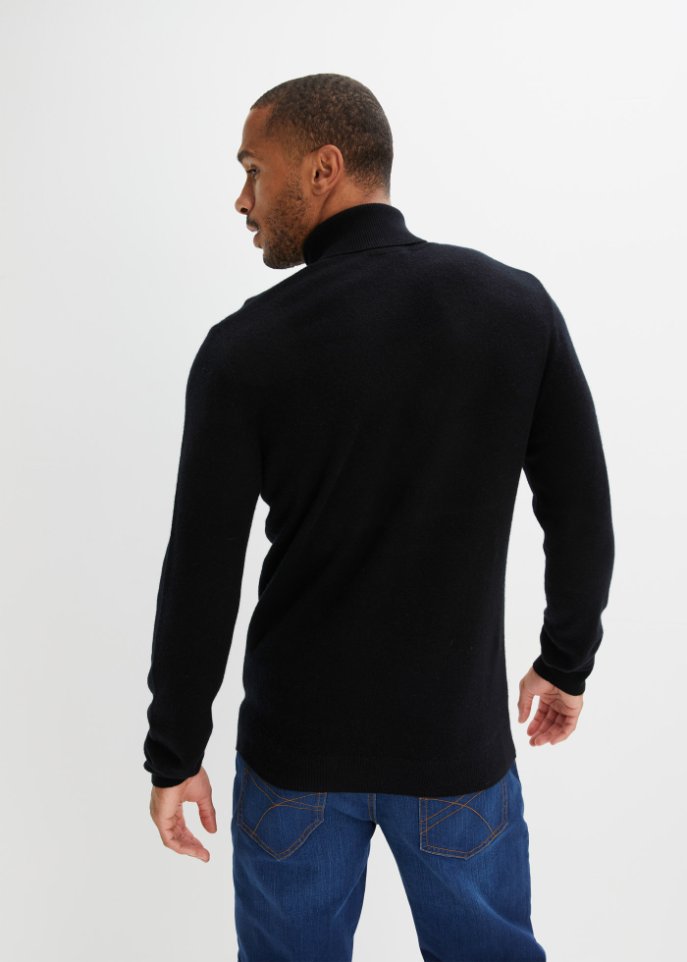 Premium Wollpullover mit Good Cashmere Standard®-Anteil, Rollkragen