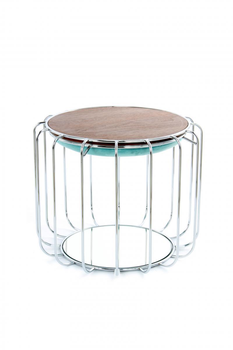 Kayoom Beistelltisch / Pouf Comfortable 110 Mint / Silber