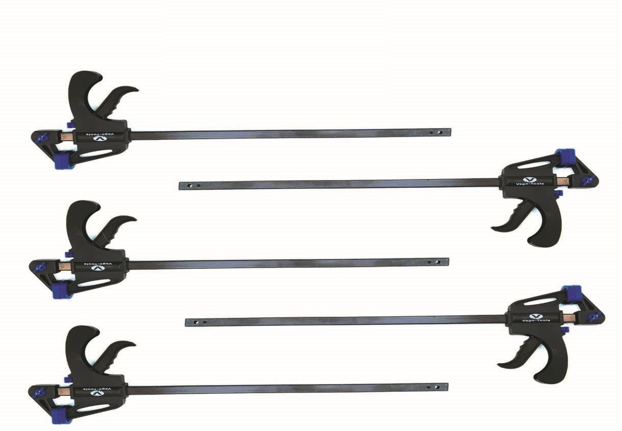 Vago-Tools 5x Schnellspannzwinge 450 mm Einhandzwinge Klemmzwinge Schraubzwinge
