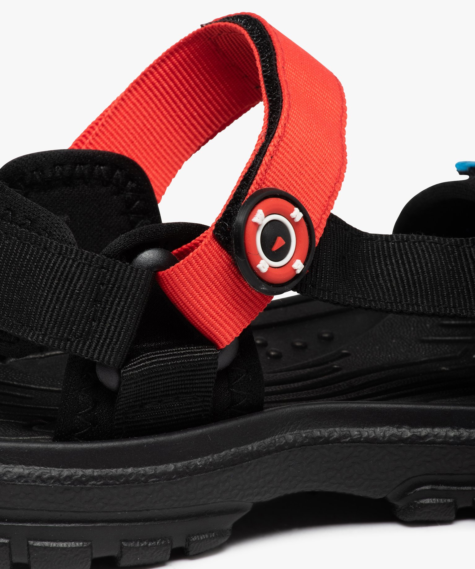 Sandales sport Garçon à brides textiles multicolores noir | GEMO