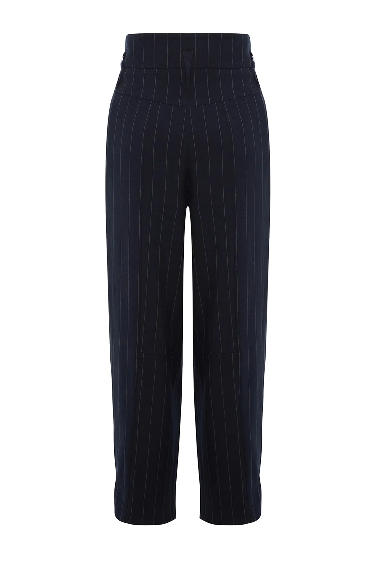 Trendyol Collection  X Sagaza Studio Marineblau gestreifte detaillierte Hose TPRAW23PL00039