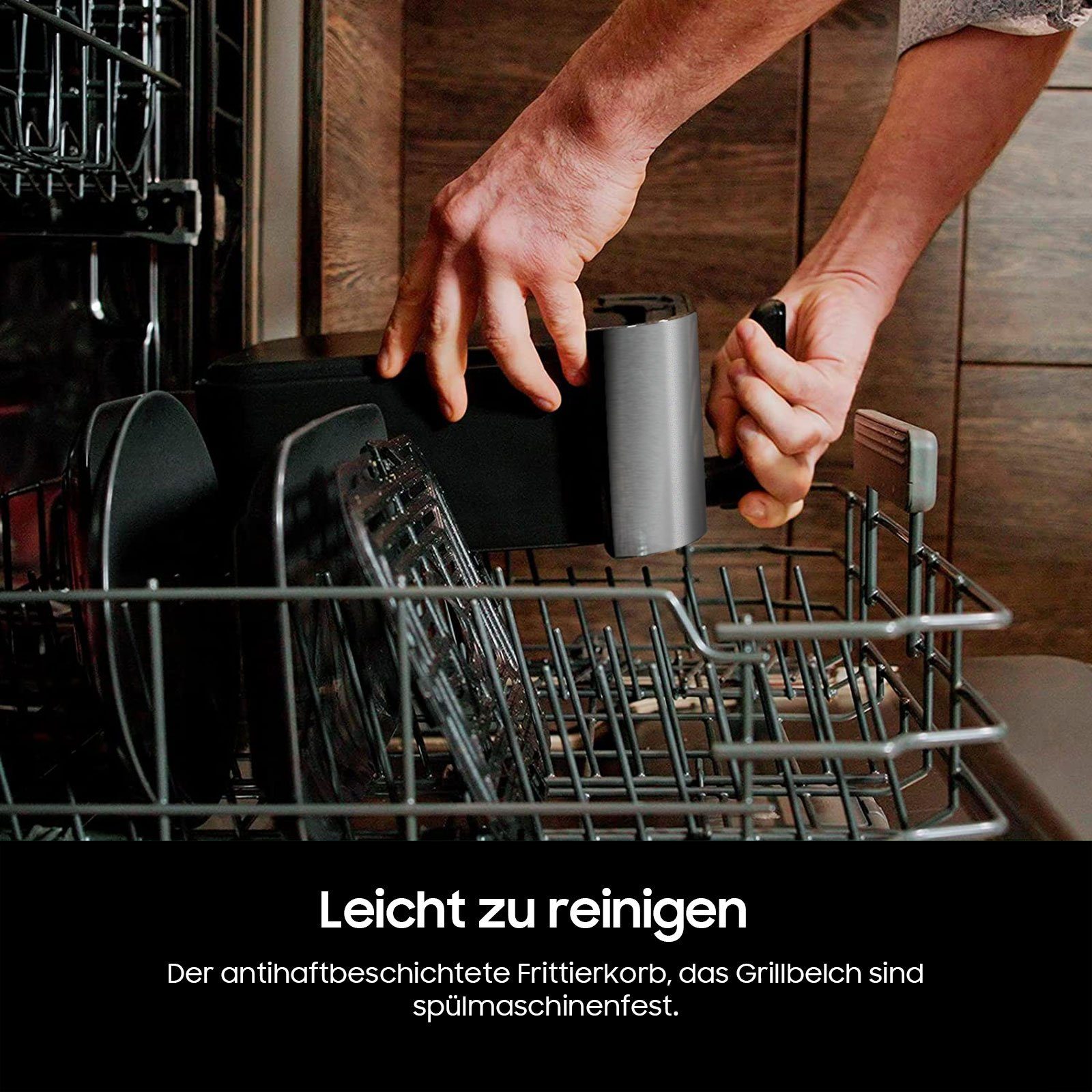 Senmudi Heißluftfritteuse Airfryer mit 2 Körben, Heißluftfritteuse ohne Öl 10 L, 8 Programmen, 2600,00 W, ohne Öl, XXL Friteuse Heissluft Fritteusen Air Fryer, 5L+5L