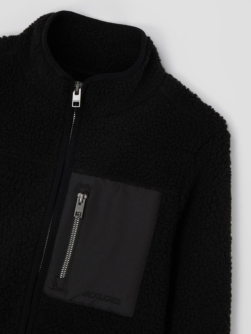 Jacke aus Teddyfell Modell 'Jorpark' in schwarz
