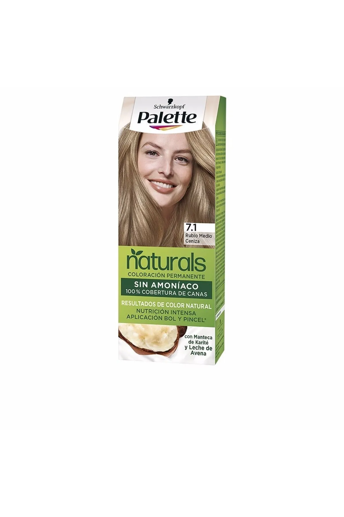 Palette  Natural Tinte #7.1-rubio Medio Ceniza Palette
