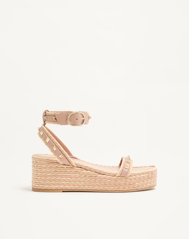 Flatform Rockstud Kalfsleren Sandaal 45mm