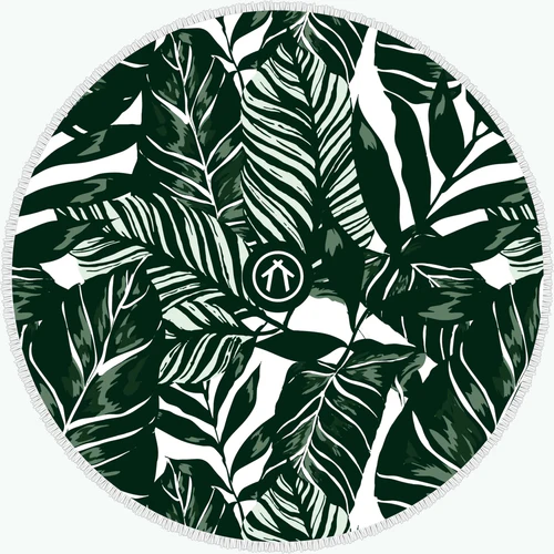 Serviette ronde Bali vert