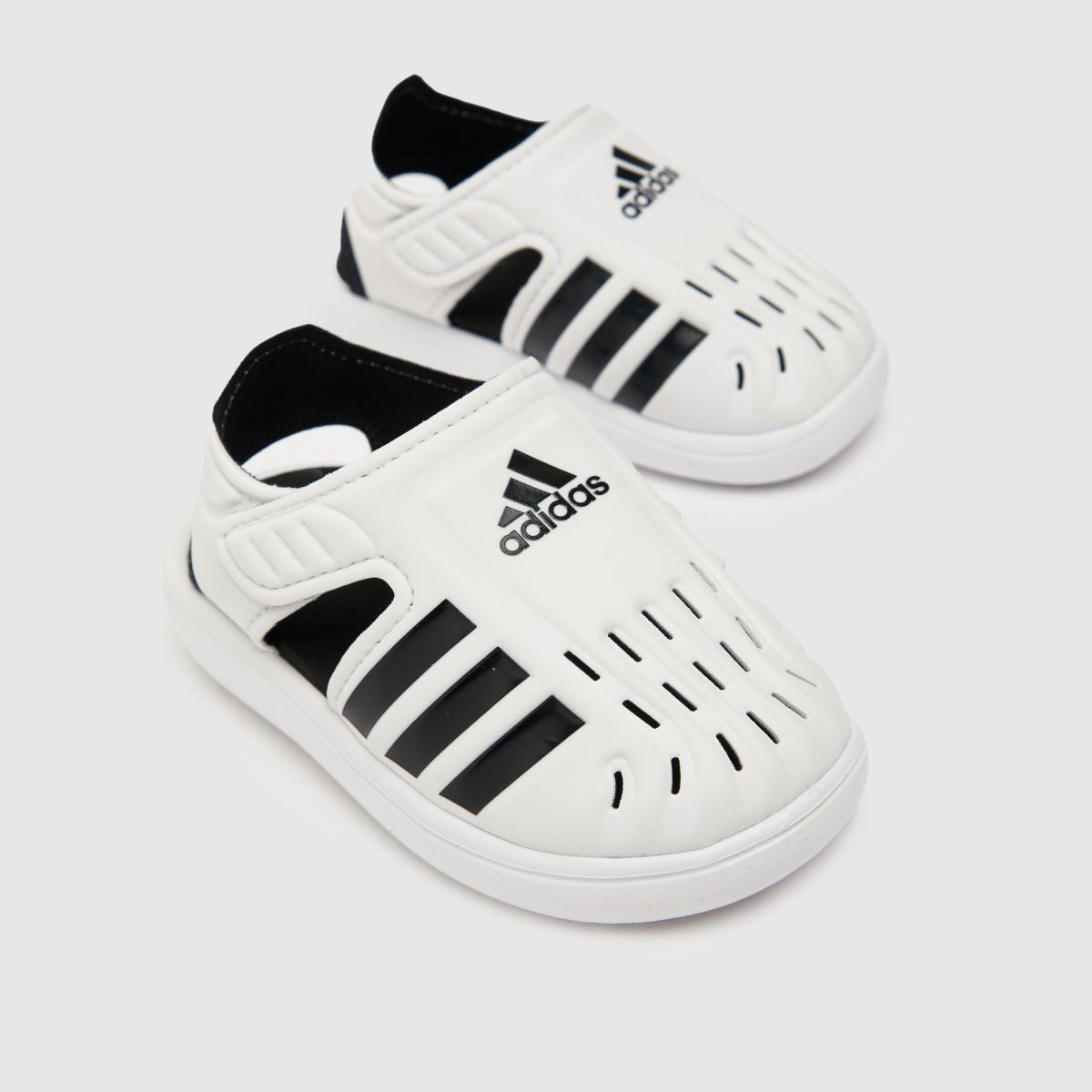 adidas vita & svarta vattensandaler för småbarn