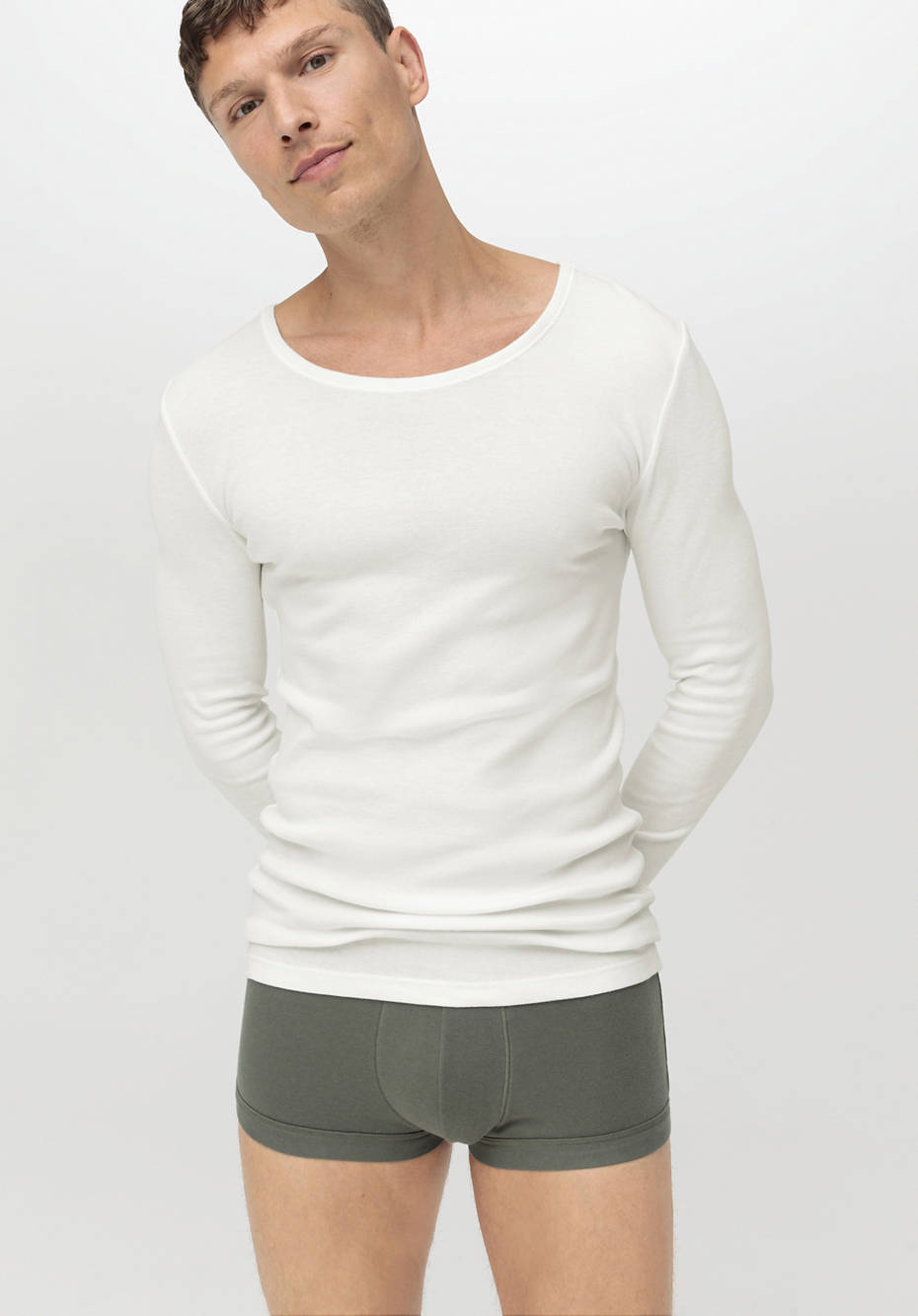 Langarm-Shirt aus reiner Bio-Baumwolle, 2er-Pack