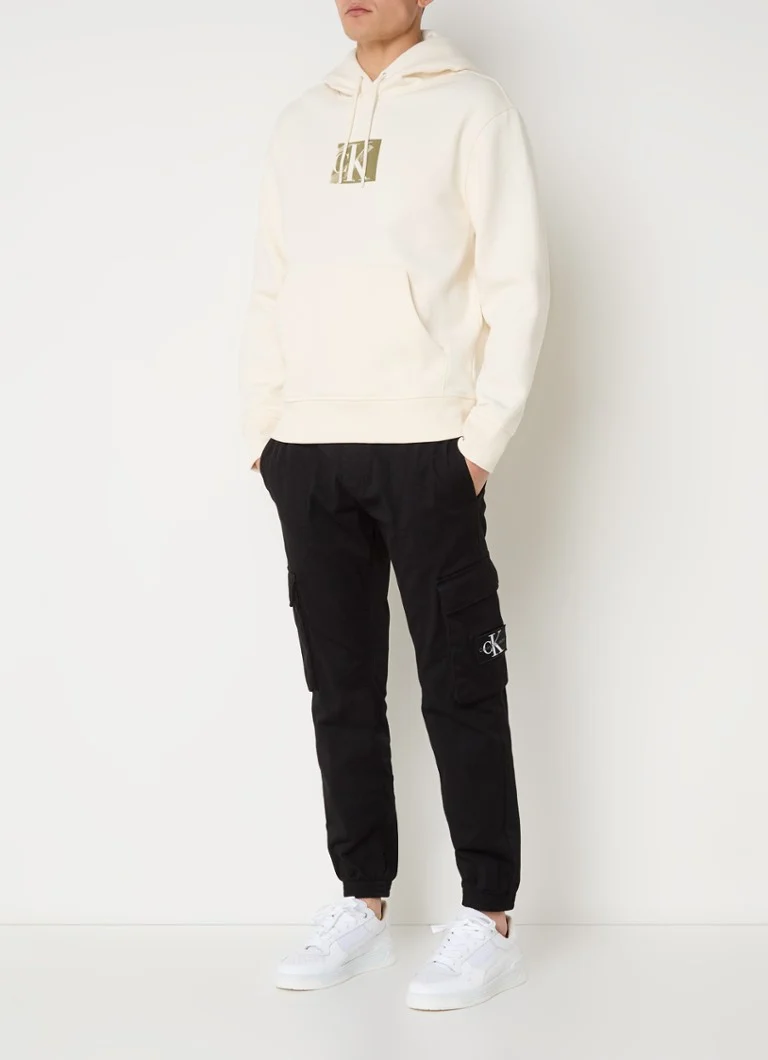Calvin Klein Hoodie with kangaroo pocket and logo print