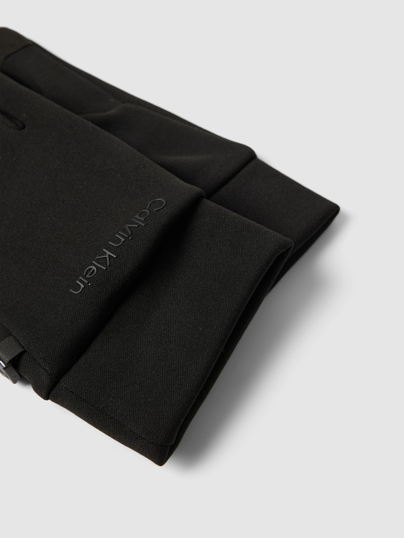 Touchscreen-Handschuhe mit Label-Detail Modell 'PERFORMANCE' in schwarz