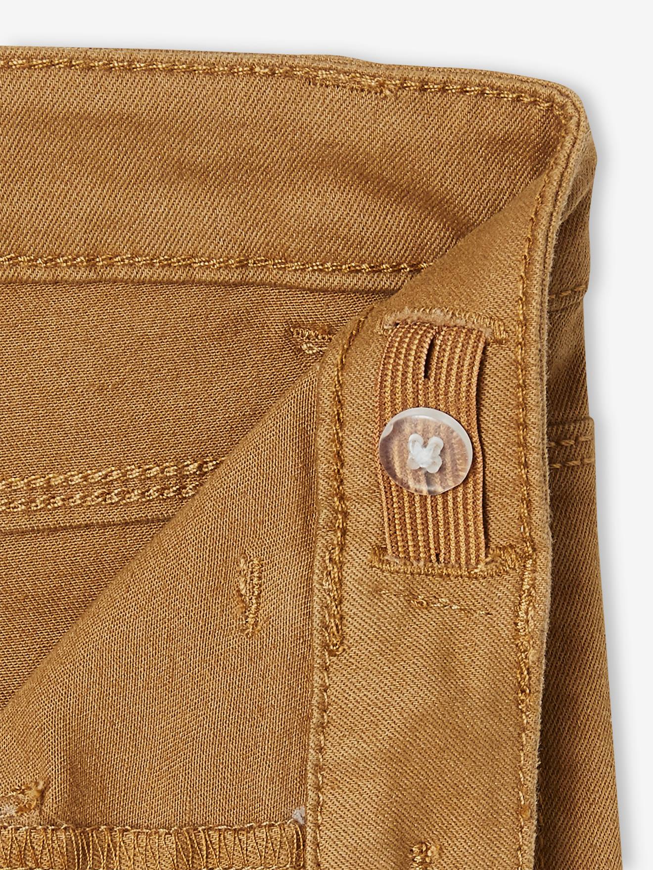 Vertbaudet Mädchen Slim-Fit-Hose, hohe Taille - karamell