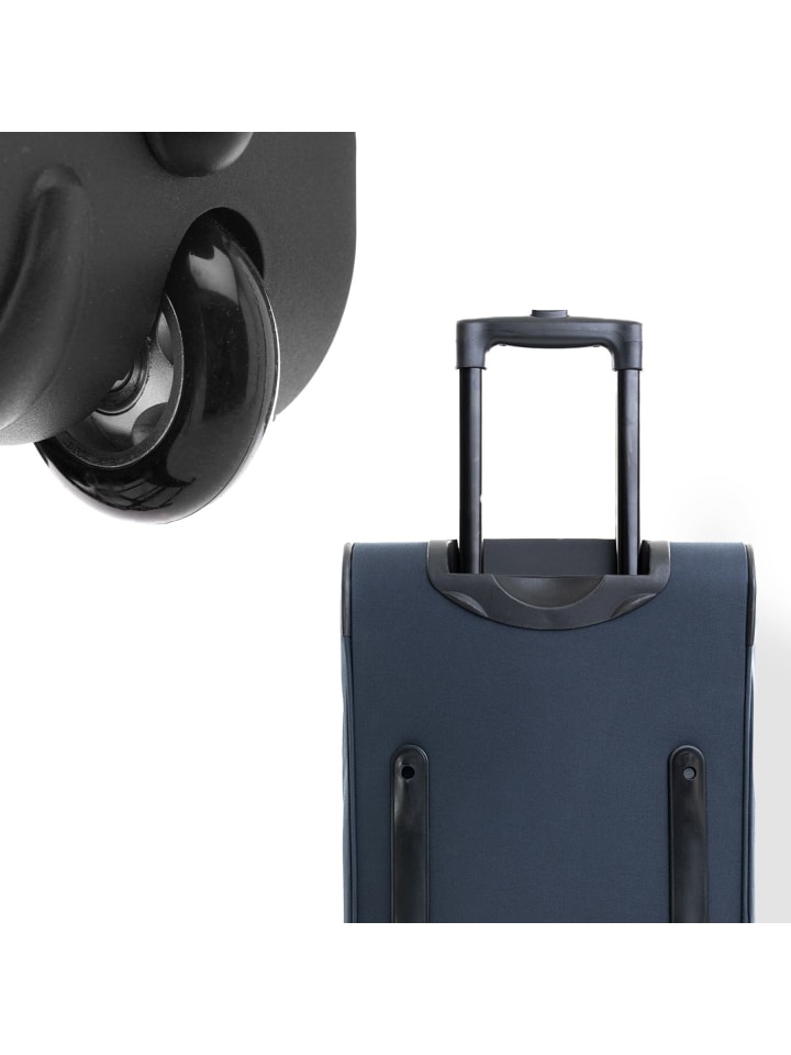 FERGÉ Reisetasche mit Rollen wasserabweisend Reisetasche mit Rollen groß Paris in blau günstig kaufen onesize