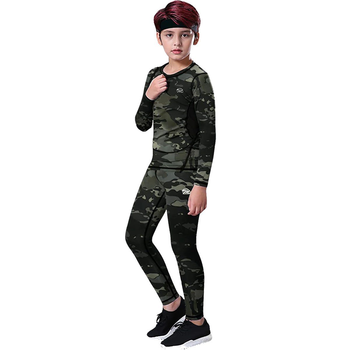 MEETYOO Thermounterhemd Thermounterwäsche Kinder Funktionswäsche Set Junge (Thermounterhemd Thermounterhose für Kinder (8-16 Jahre), Sportunterwäsche) Skiunterwäsche Sport Fußball