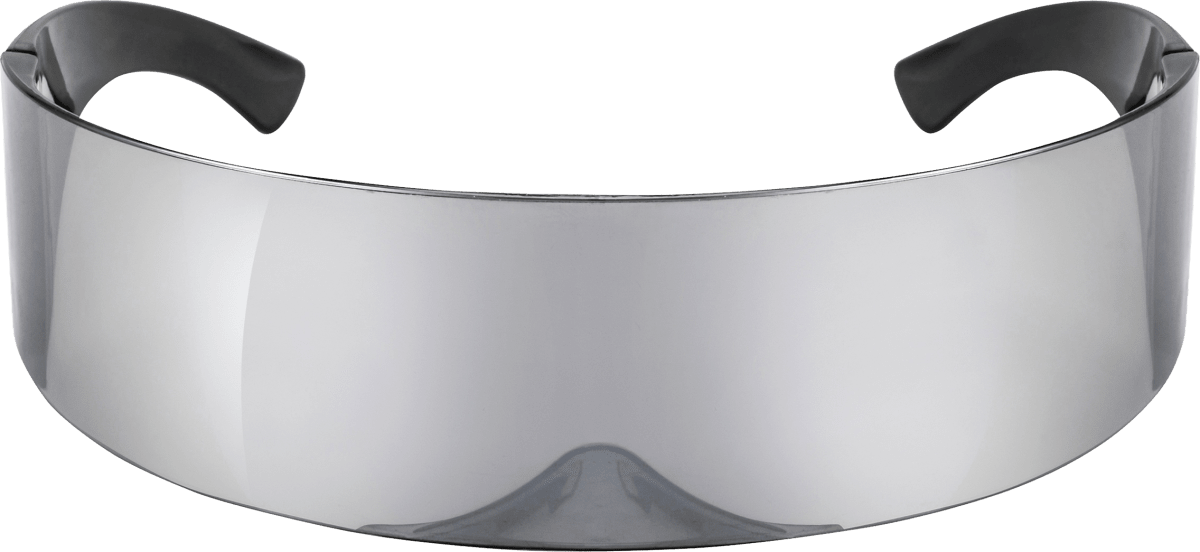 Futuristische Party-Brille, Monoshield, 1 St