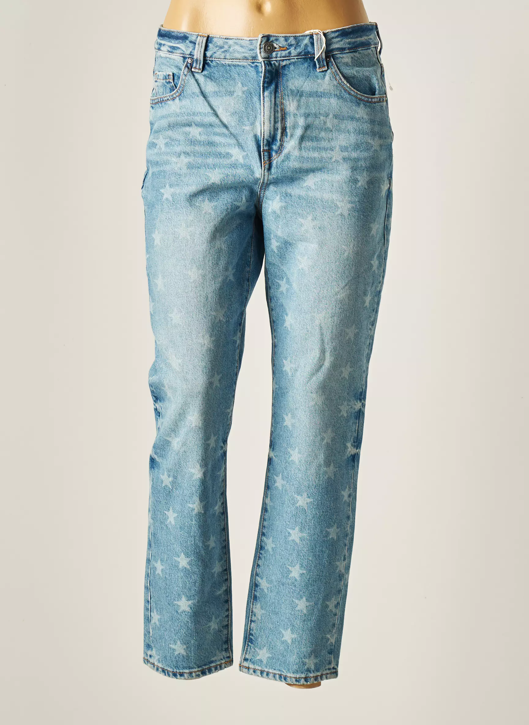 Edc Jeans Coupe Droite Femme couleur bleu