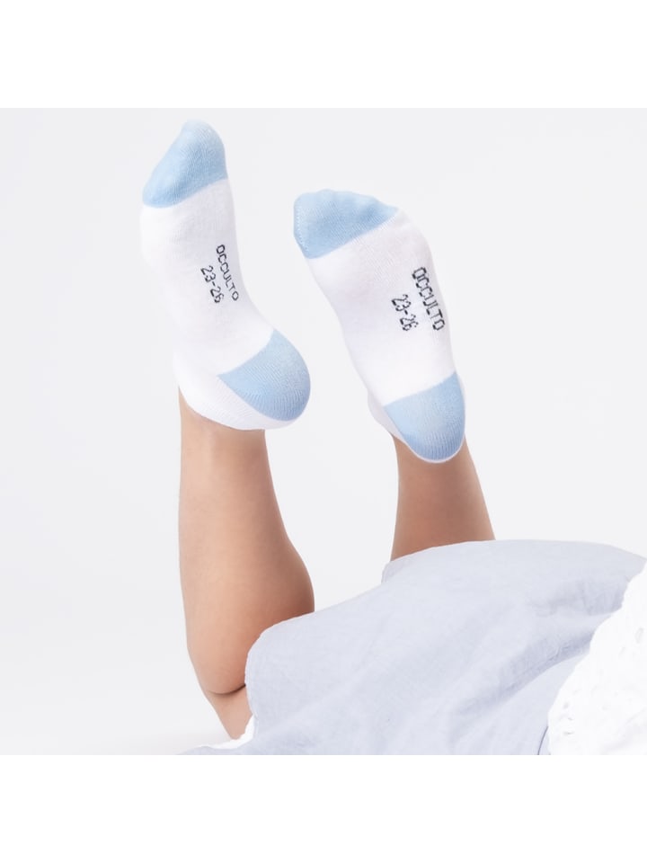 Occulto 10er Pack Sneaker Socken Piccolo in Weiß-Grau günstig kaufen