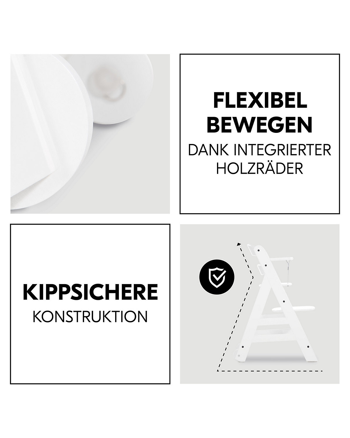 Hochstuhl Beta+ inkl. Sitzverkleinerer, White