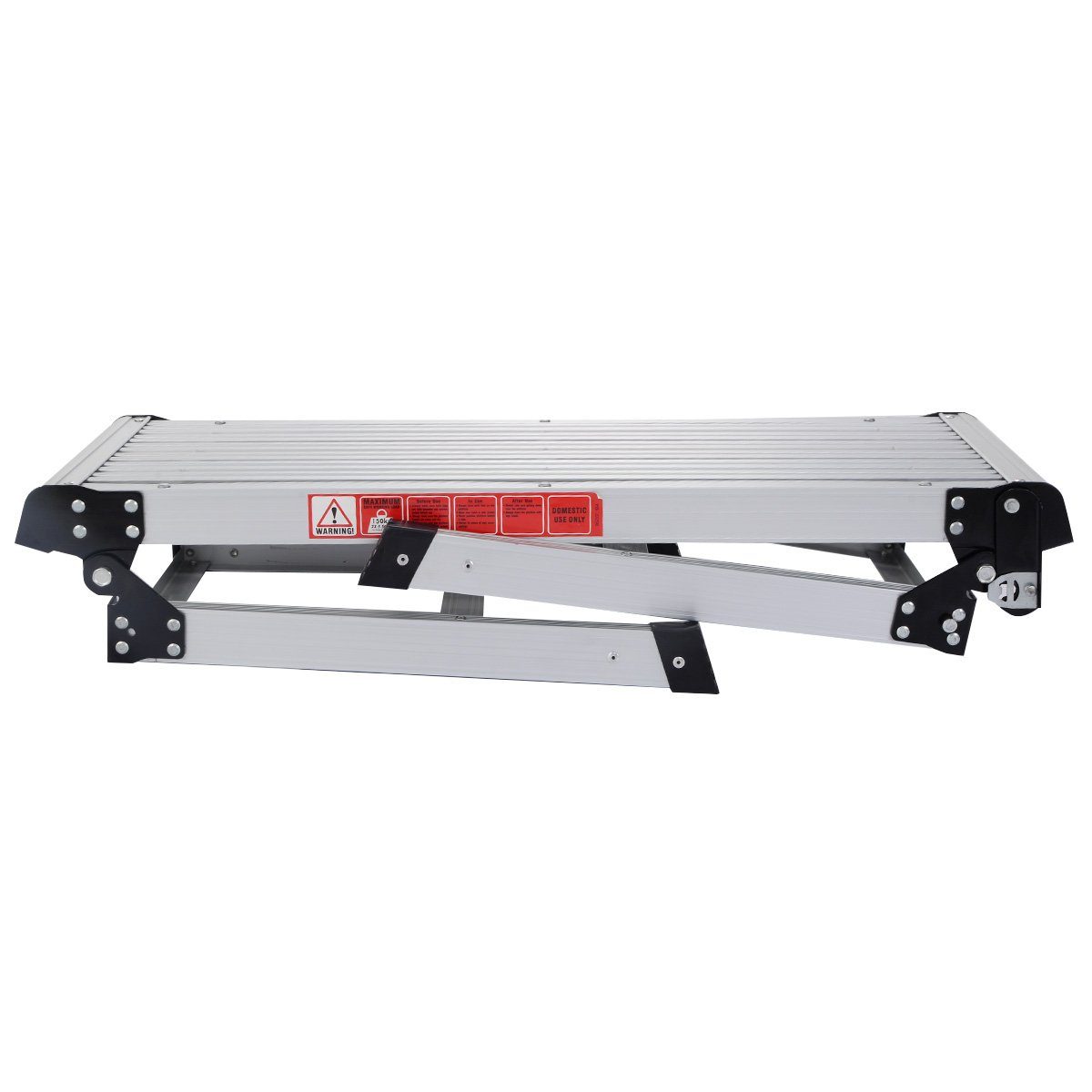 COSTWAY Arbeitsplattform, mit Antirutschmatten, bis 150kg, Alu