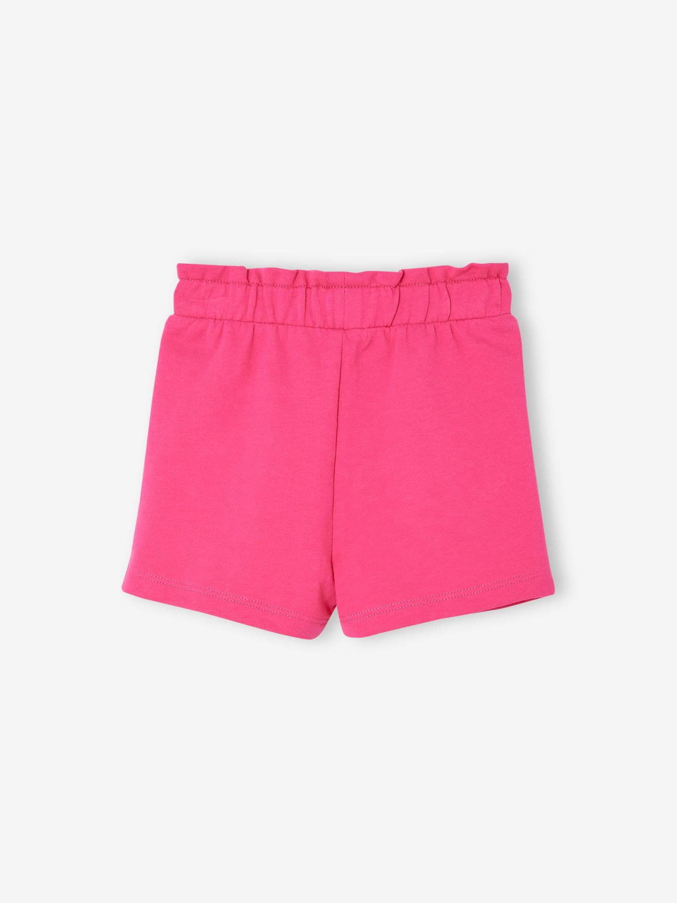 Vertbaudet Baby Sweat-Shorts mit Paperbag-Bund Oeko-Tex - fuchsia