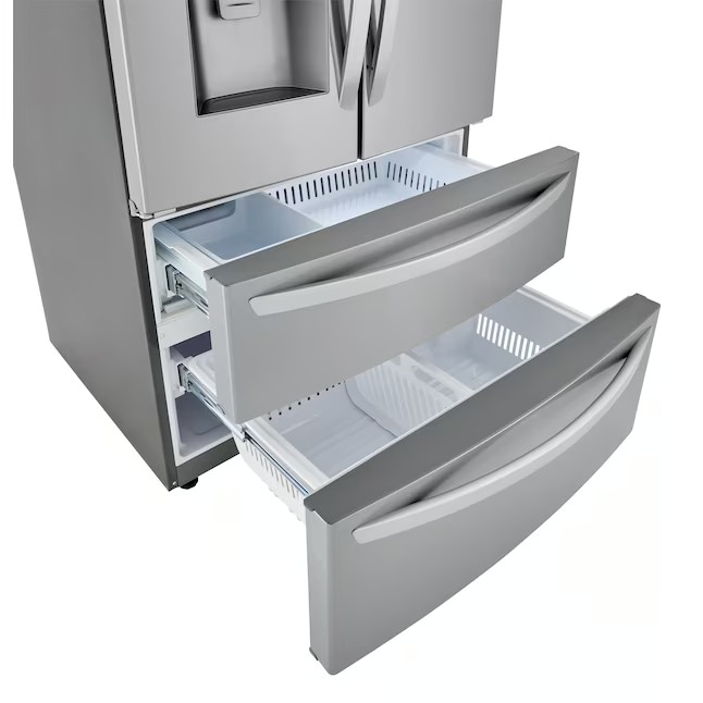 LG Craft Ice Smart WiFi Enabled 27.8-cu ft 4-Door Smart French Door Refrigerator with Dual Ice Maker (Fingerprint Resistant) ENERGY STAR