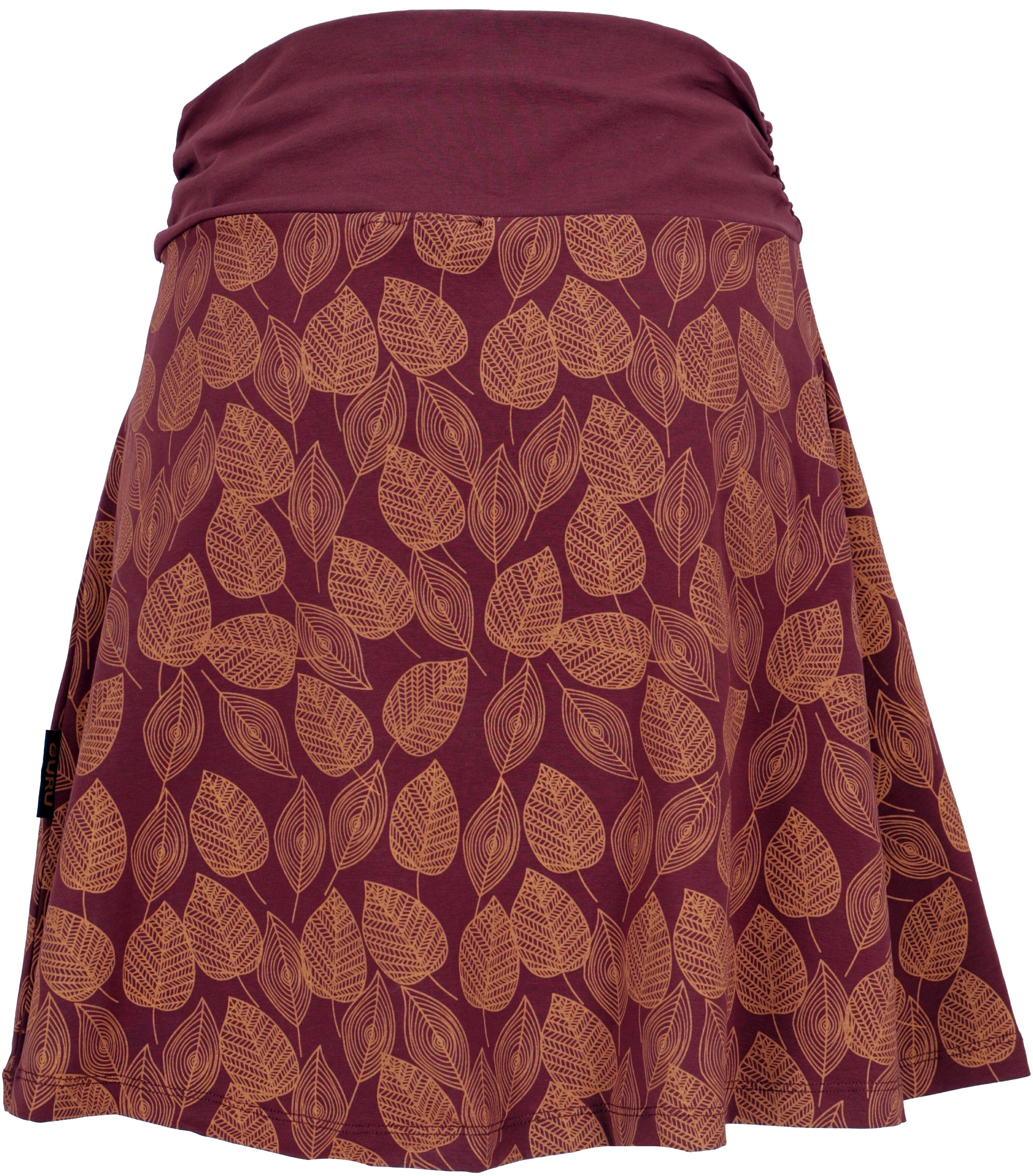 Guru-Shop Minirock A-Linien Rock aus Bio-Baumwolle Organic -.. alternative Bekleidung