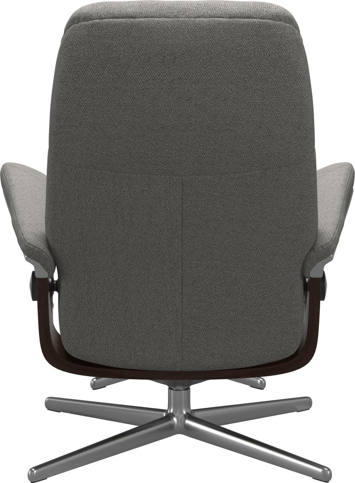 Stressless® Relaxsessel Consul (Set, Relaxsessel mit Hocker), mit Hocker, mit Cross Base, Größe S, M & L, Holzakzent Braun