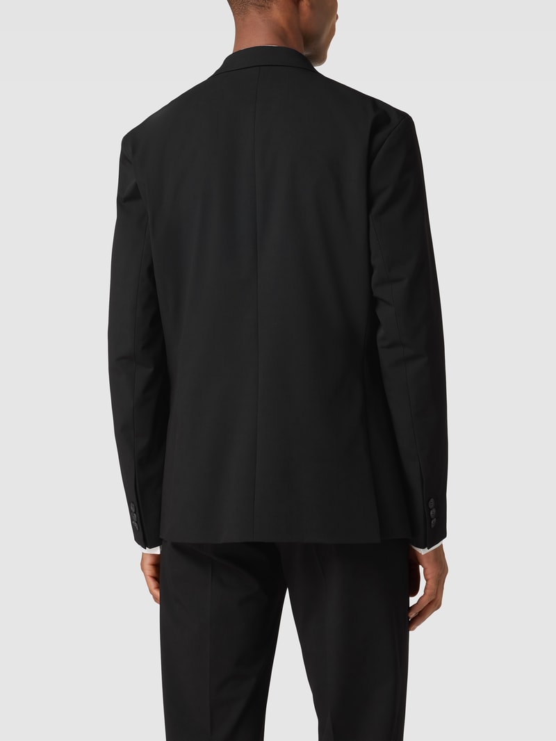 Slim Fit 2-Knopf-Sakko mit Pattentaschen in schwarz