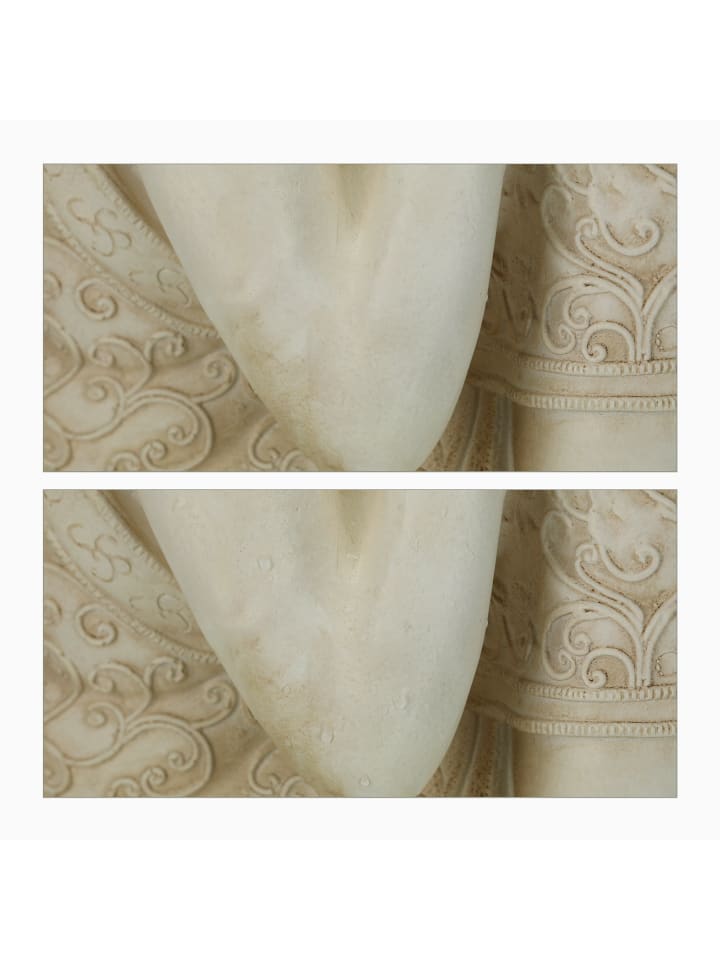 relaxdays Buddha-Figur in Cremeweiß - (B)40,5 x (H)61 x (T)38 cm günstig kaufen onesize