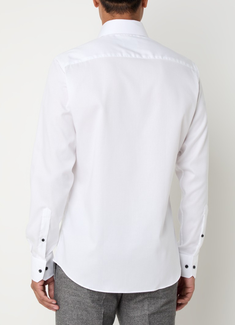 Michaelis Slim fit -paita, jossa irrotettava kaulus ja leikkaus