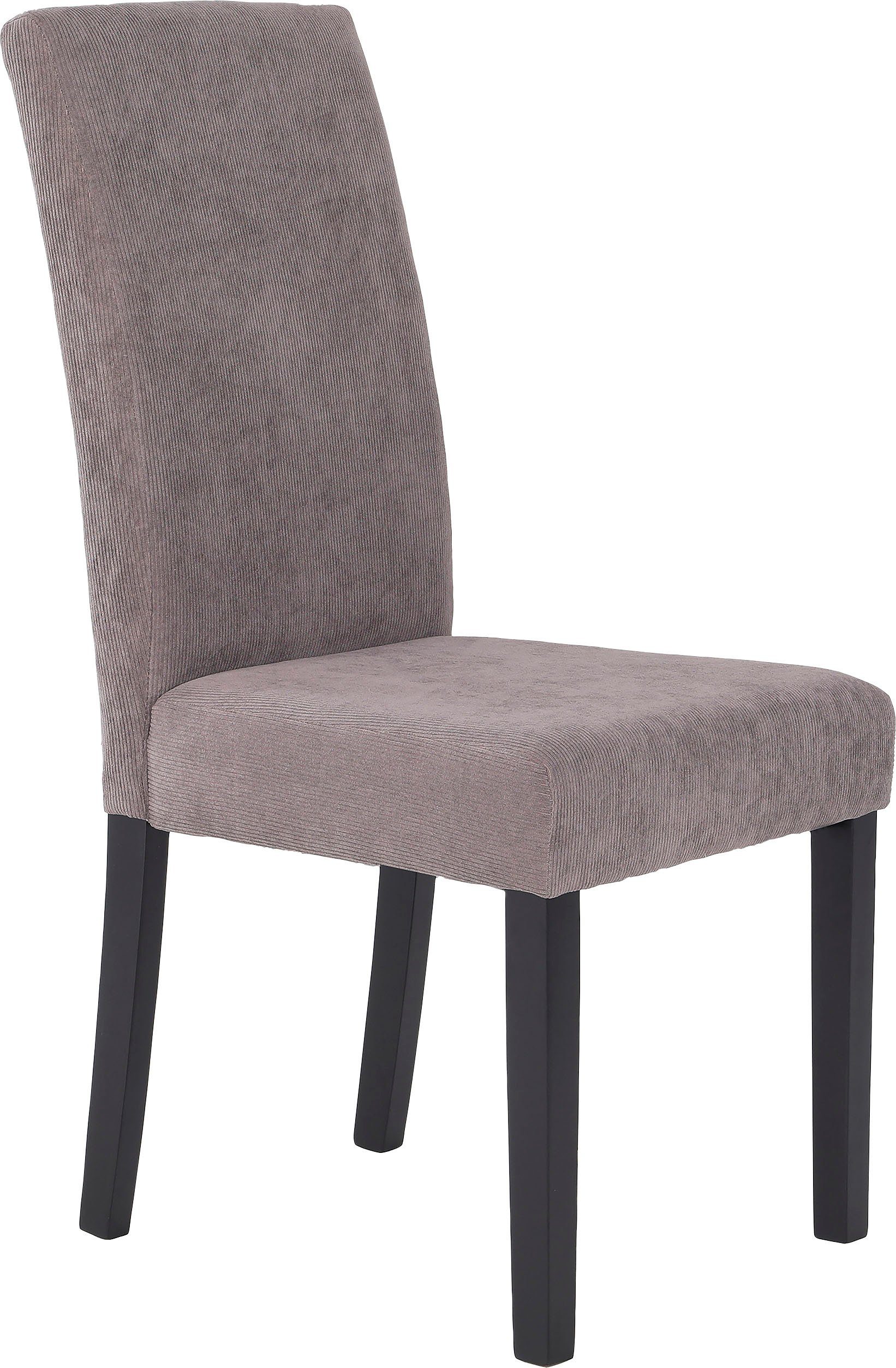 byLIVING Polsterstuhl Silvio (Set, 2 St), Bezug in Cord oder Samt, Massivholzbeine