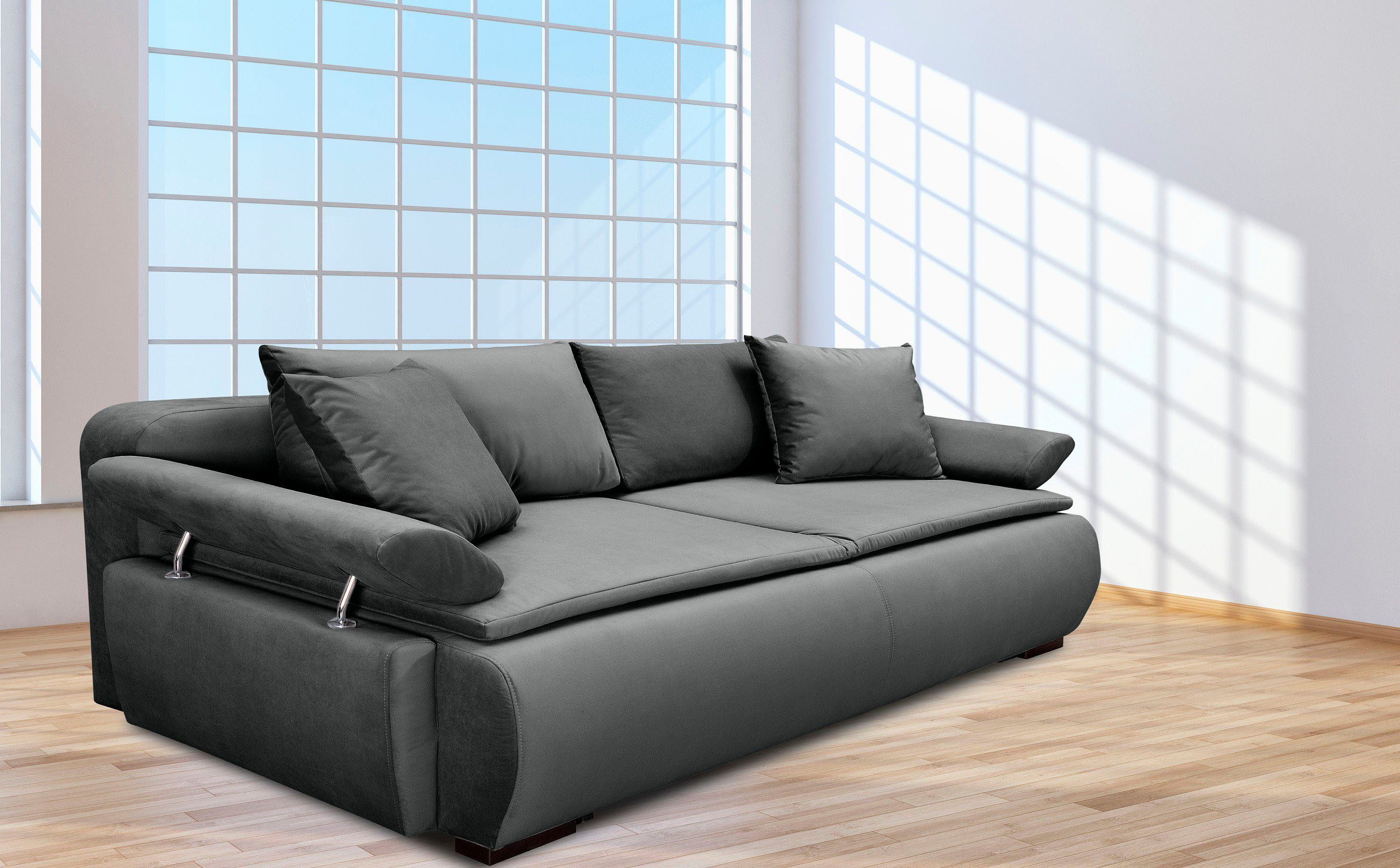 INOSIGN Schlafsofa Romeo, mit Boxspringaufbau, Bettfunktion & Bettkasten, Dauerschlafsofa